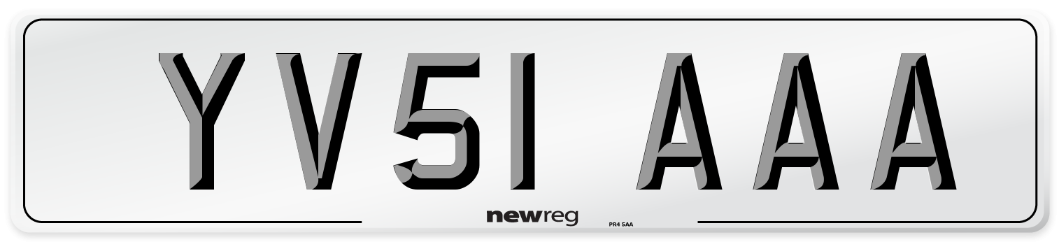 YV51 AAA Number Plate from New Reg